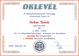 Tams 2007-es kitntetse